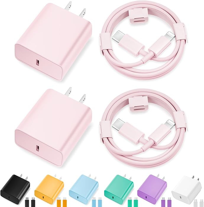 iPhone Charger Fast Charging,[MFi Certified] 2Pack 20W Type C Fast Charger Block with [10FT&6FT] ... | Amazon (US)