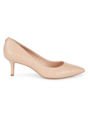 Karl Lagerfeld Paris Rosette Leather Point Toe Pumps on SALE | Saks OFF 5TH | Saks Fifth Avenue OFF 5TH