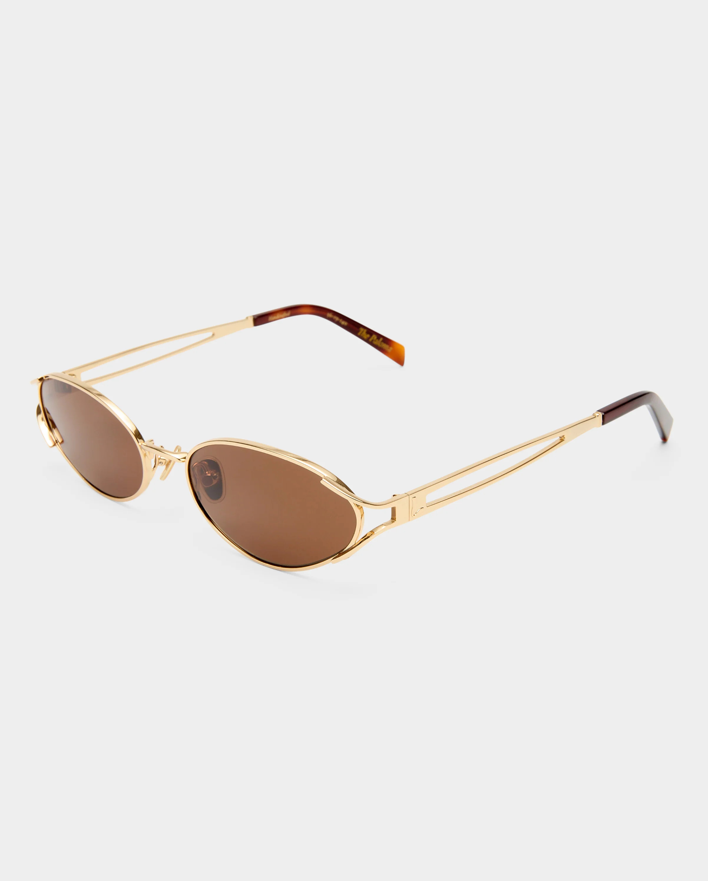 The Paloma Gold Female Oval Sunglasses | Luv Lou | Luv Lou