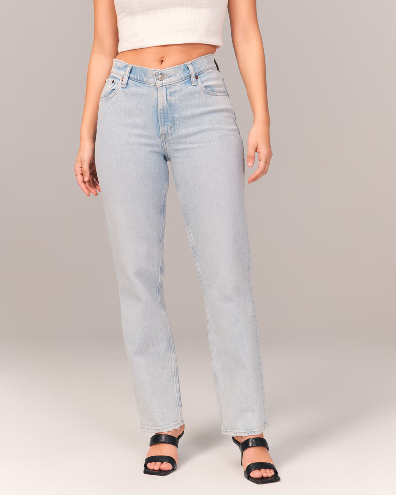 Curve Love Low Rise 90s Straight Jean | Abercrombie & Fitch (US)