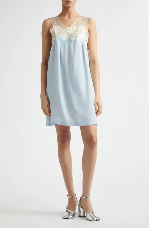 Maison Margiela Taped Mini Slipdress in Light Blue at Nordstrom, Size 42 | Nordstrom