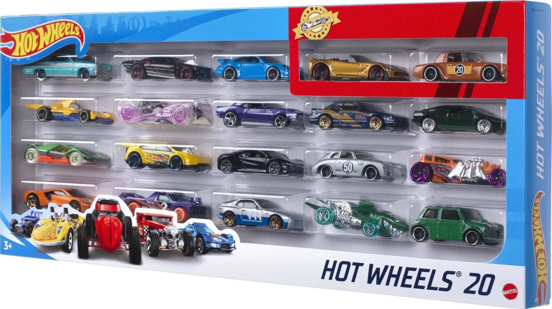 Hot Wheels 20-Car Pack, 20 1:64 Scale Toy Vehicles for Kids 3 Years & Older (Styles May Vary) | Walmart (US)