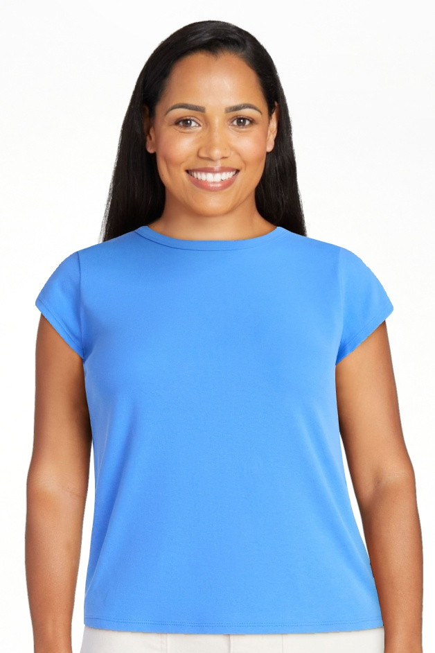 Free Assembly Women's and Women's Plus Cap Sleeve Tee, Sizes XS-4X | Walmart (US)