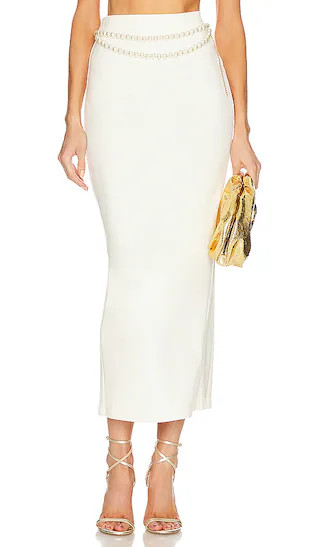 Nara Maxi Skirt in Ivory | Revolve Clothing (Global)