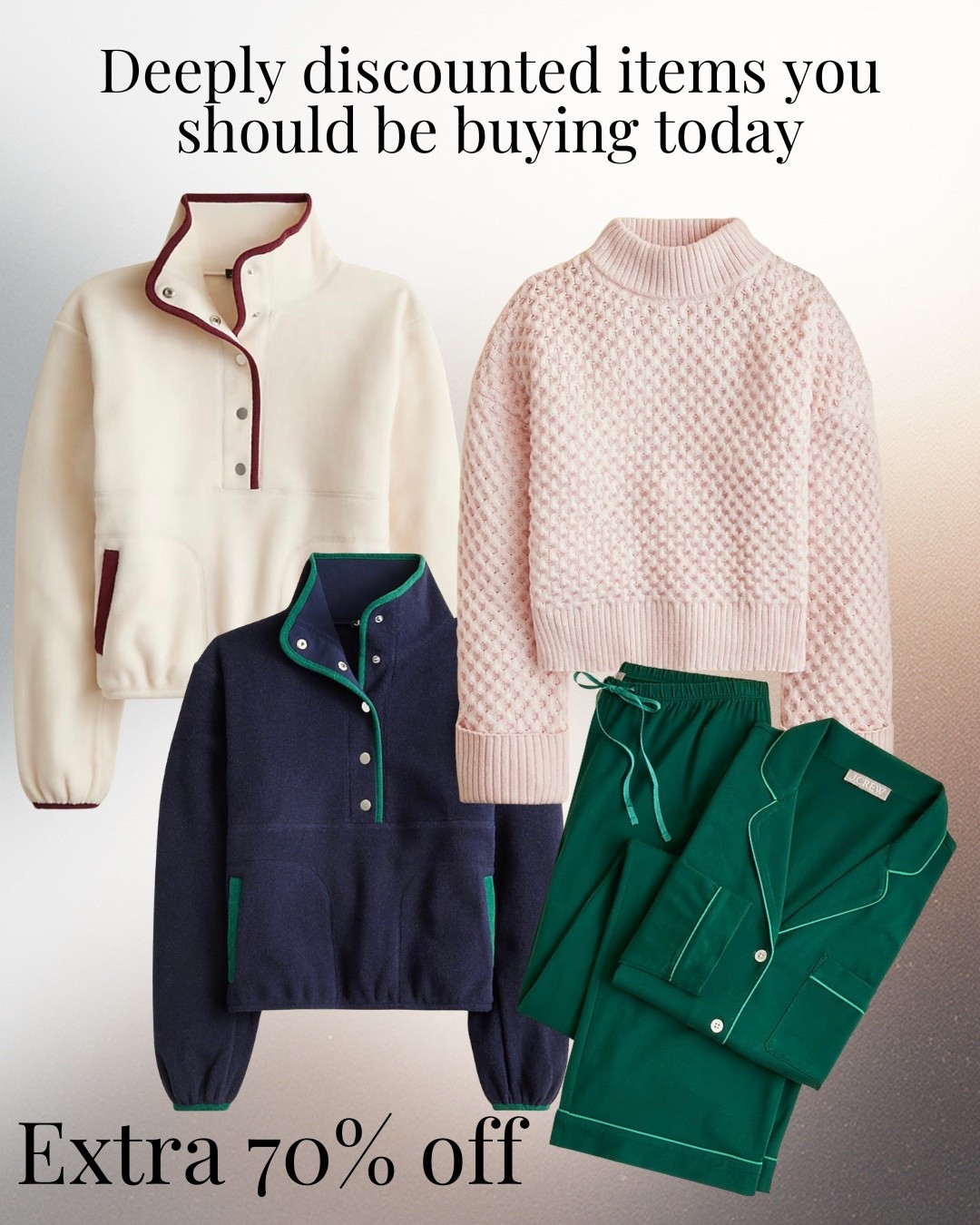 Extra 70% off when you purchased three or more items

#LTKSaleAlert