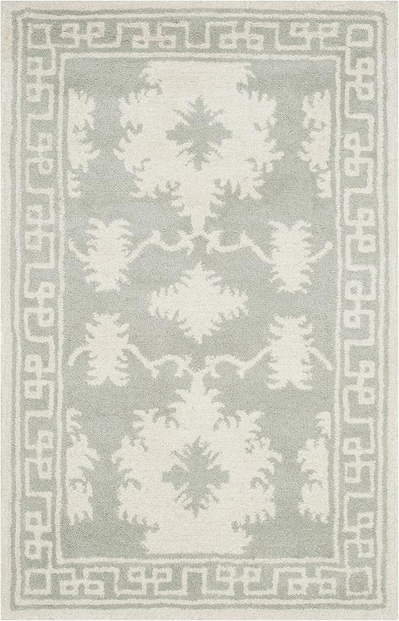 SAFAVIEH Bella Collection 2'6" x 4' Grey/Ivory BEL132B Handmade Premium Wool Accent Rug | Amazon (US)