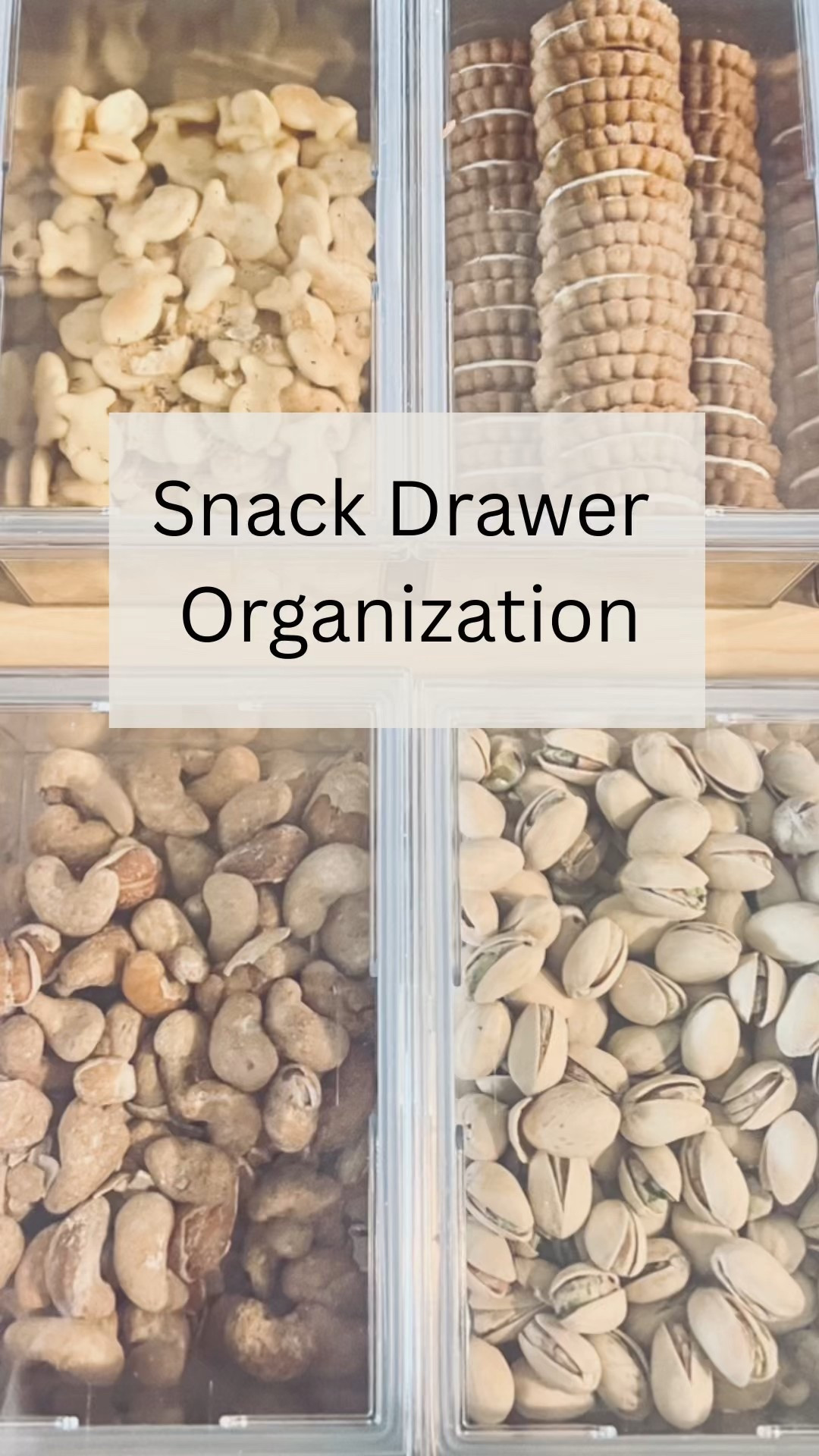 Snack drawer organization using drawer dividers and containers. Pulling the most used snacks out of the pantry helps keep everything cleaner and easier to maintain.

#LTKHome