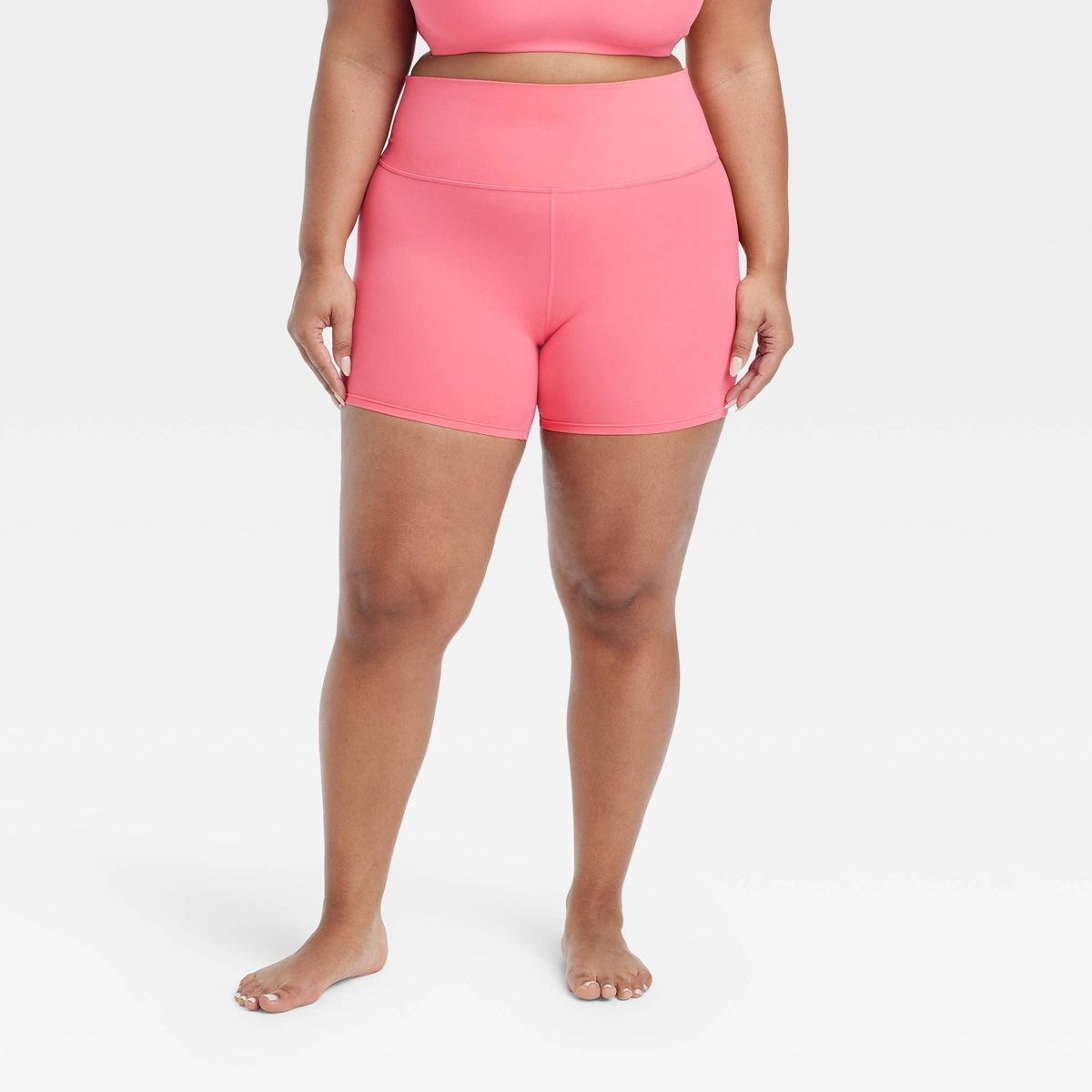 Women's Everyday Soft Ultra High-Rise Bike Shorts 6" - All In Motion™ Coral Pink 2X | Target