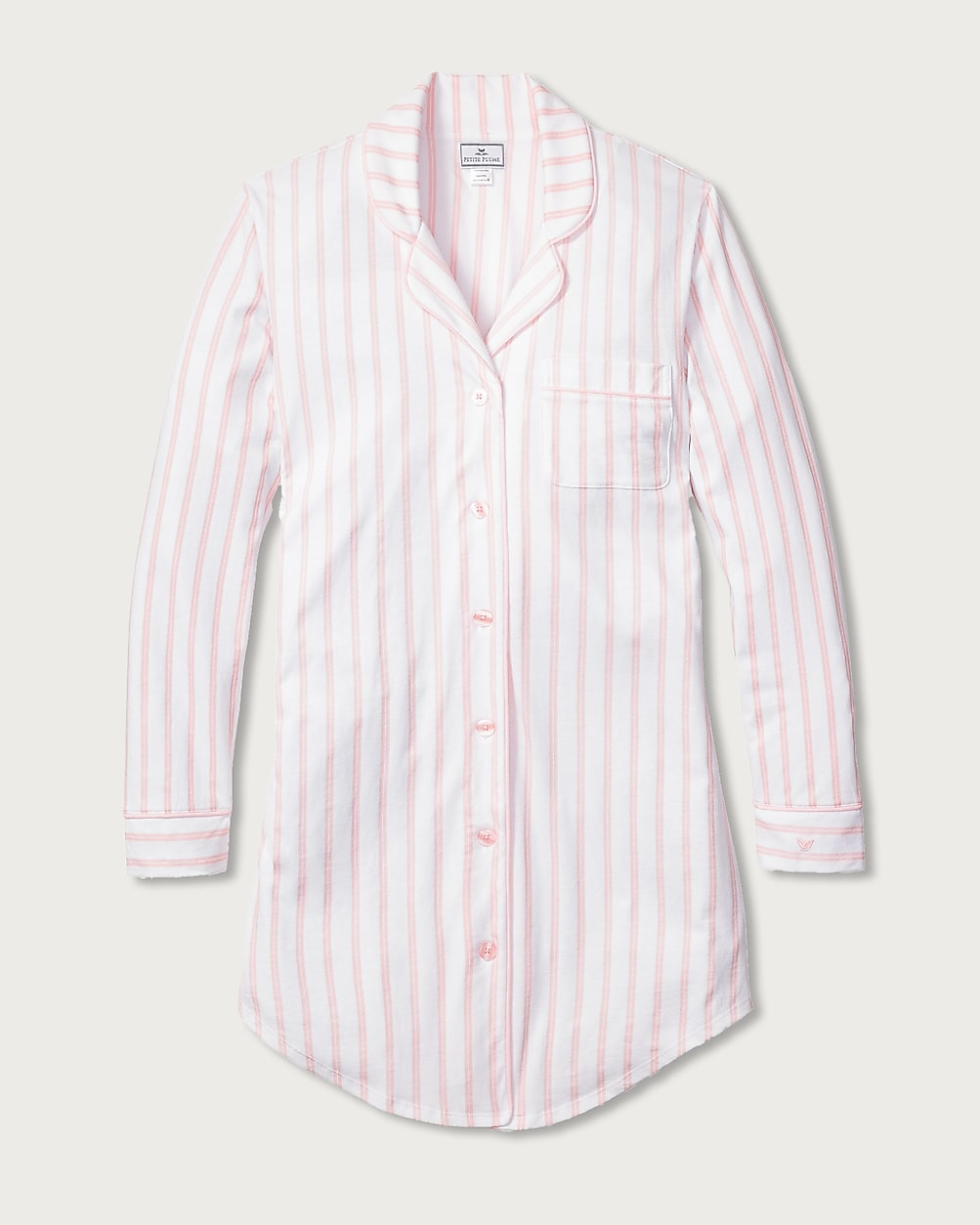 Petite Plume™ women's luxe Pima cotton nightshirt in stripe | J. Crew US
