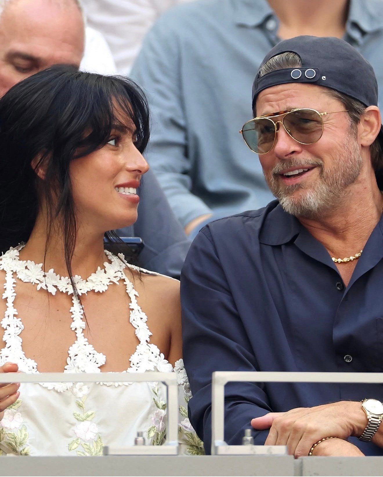Brad Pitt and GF Ines de Ramon are back at the #USOpen
