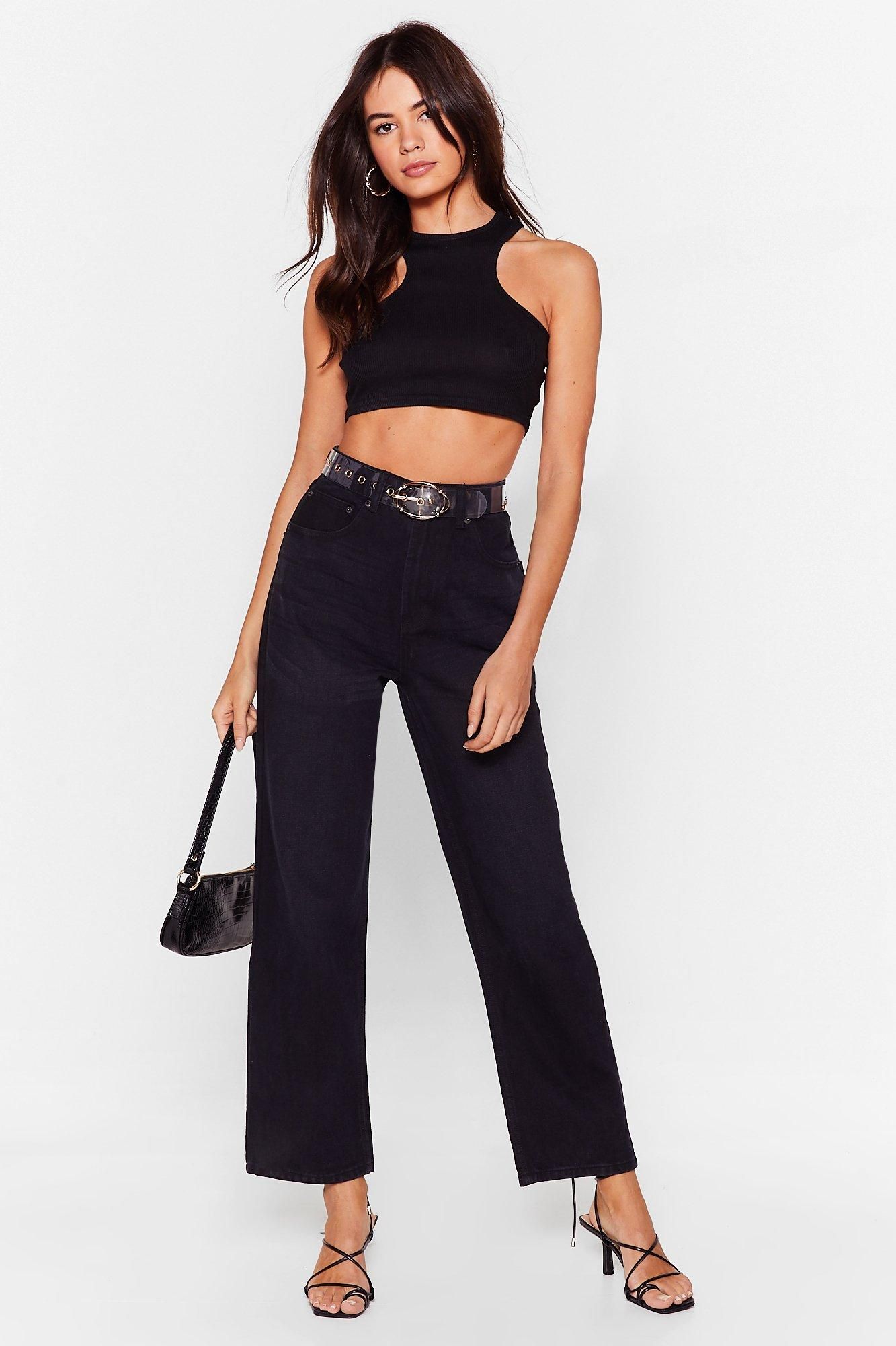 Womens In Our Wide-Leg High-Waisted Jeans - Black | NastyGal (US & CA)
