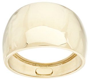 Vicenza Gold Polished Graduated Band Ring 18K Gold | QVC