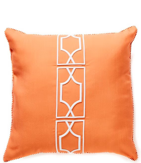 Outdoor Living Collection Embroidered Indoor/Outdoor Throw Pillow | Dillard's
