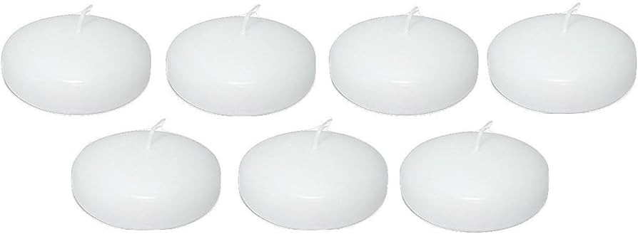 D'light Online Large White Floating Candles 3 Inch Wax Discs for Events, Weddings, Spa, Home Deco... | Amazon (US)