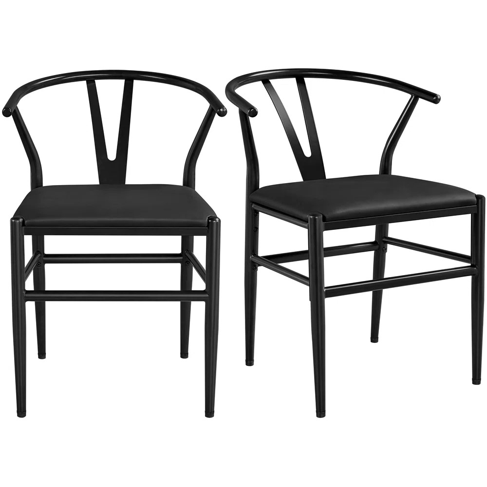 Thorton Side Chair in Black (Set of 2) | Wayfair North America