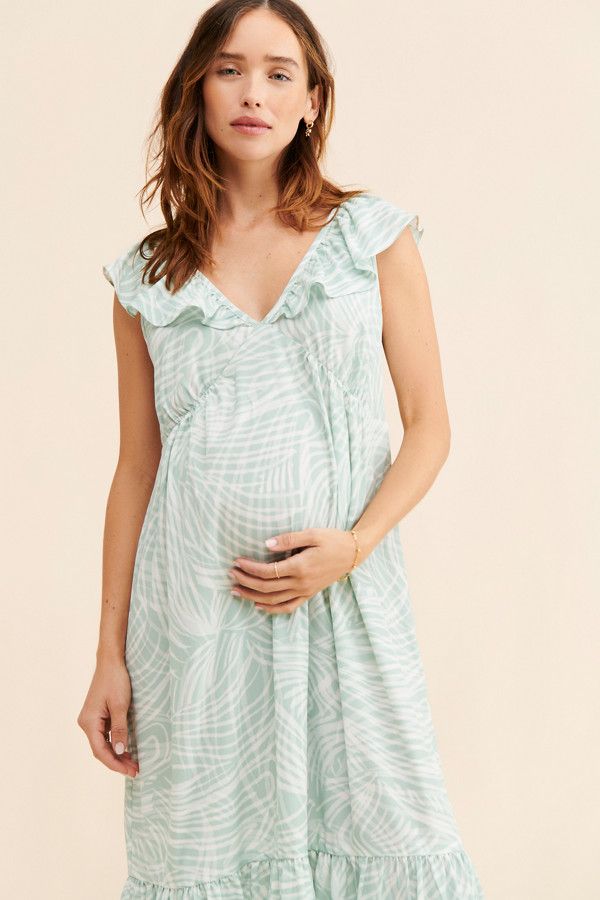 Maternity Ruffle Maxi Dress | Nuuly