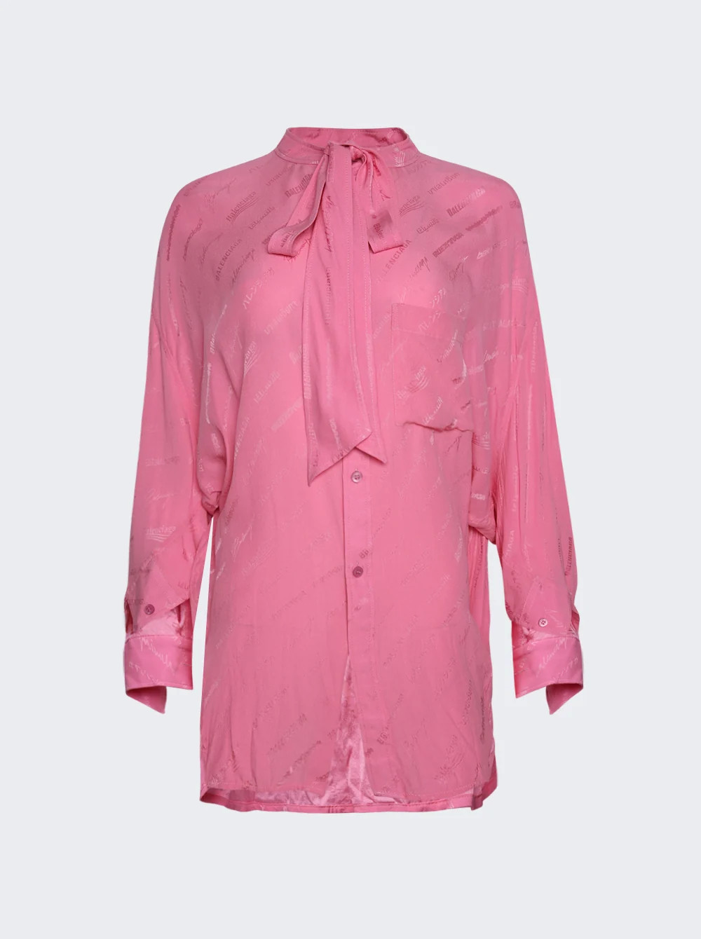 Logomania Allover Jacquard Shirt Pink | The Webster