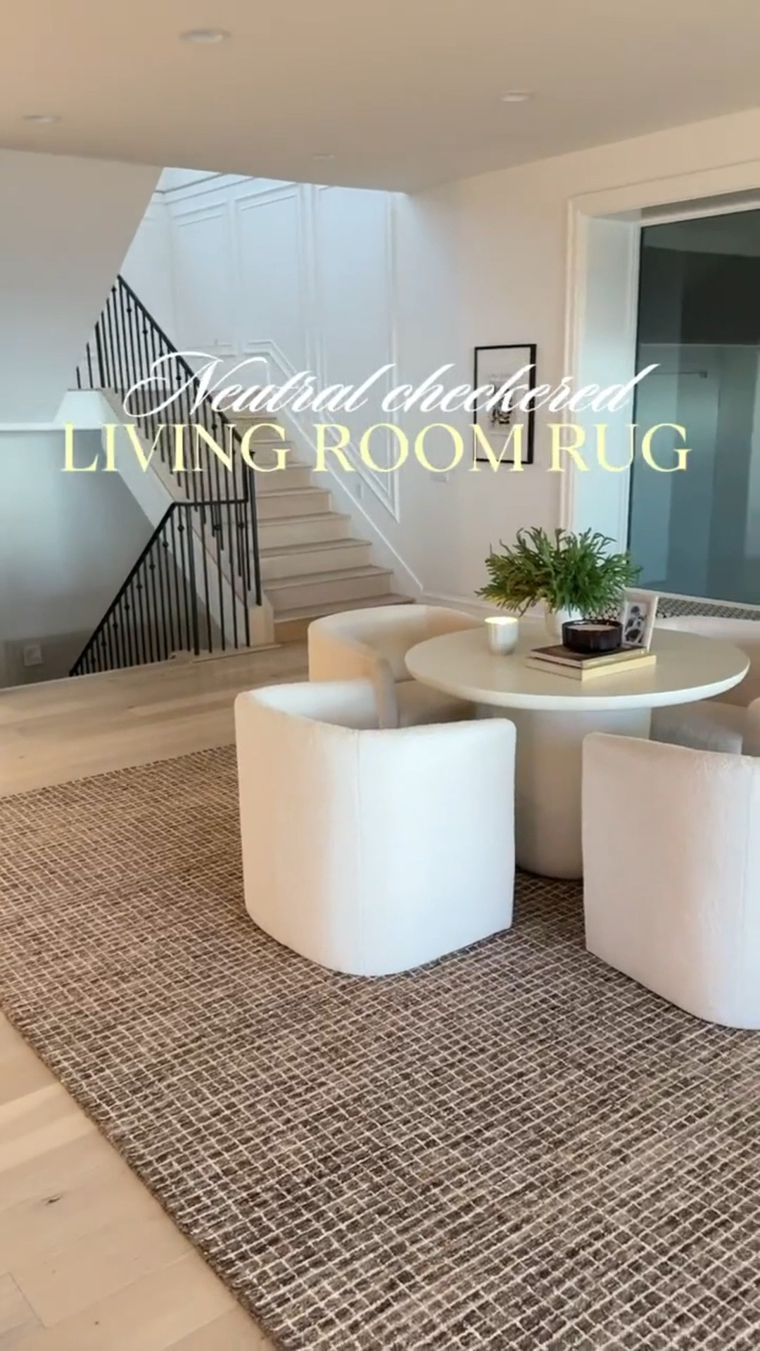 Neutral checkered living room rug from @amazonhome @amazon 

Table from @cb2
Chairs from @target @targethome

Neutral rug, checkered rug, area rug, living room rug, neutral home decor 

#LTKSeasonal #LTKHome