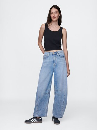 High Rise UltraSoft Horseshoe Jeans | Gap (CA)
