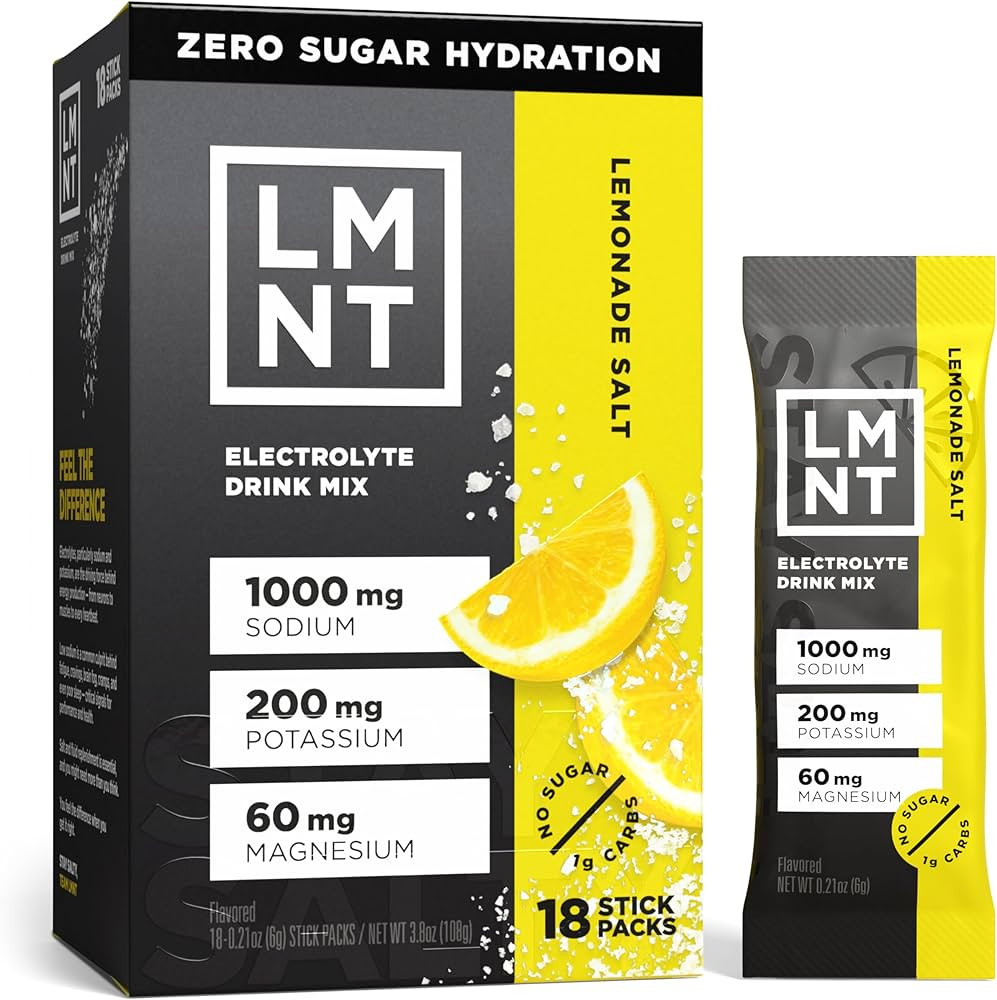LMNT Zero Sugar Electrolytes - Lemonade | Drink Mix | 18-Count | Amazon (US)