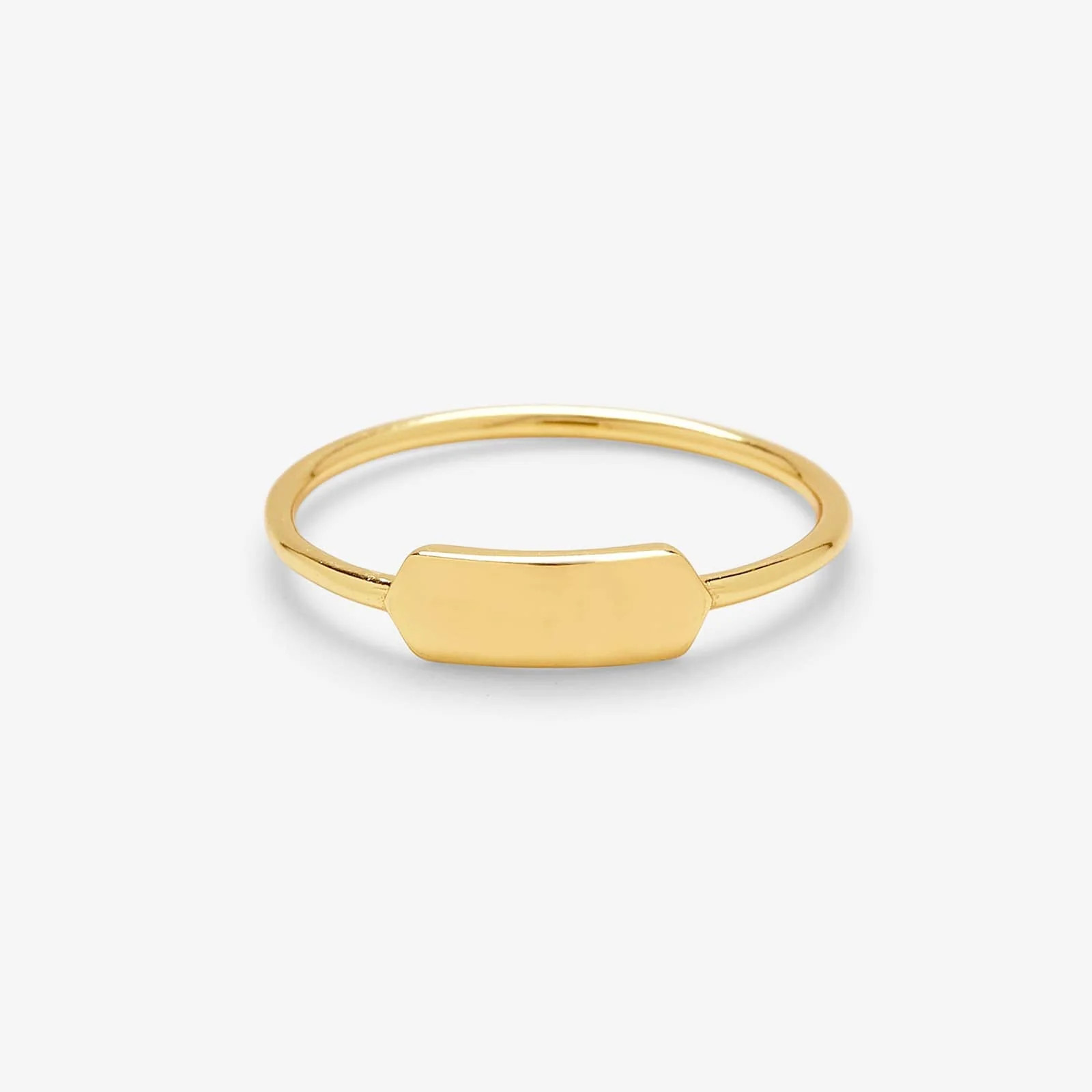 Demi-Fine Engravable Bar Ring | Pura Vida Bracelets