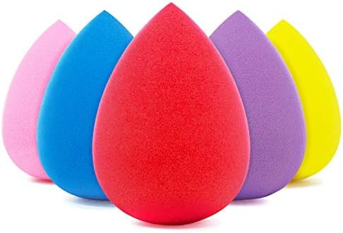 BEAKEY 5 Pcs Makeup Sponge Set Blender Beauty Foundation Blending Sponge, Flawless for Liquid, Cr... | Amazon (US)