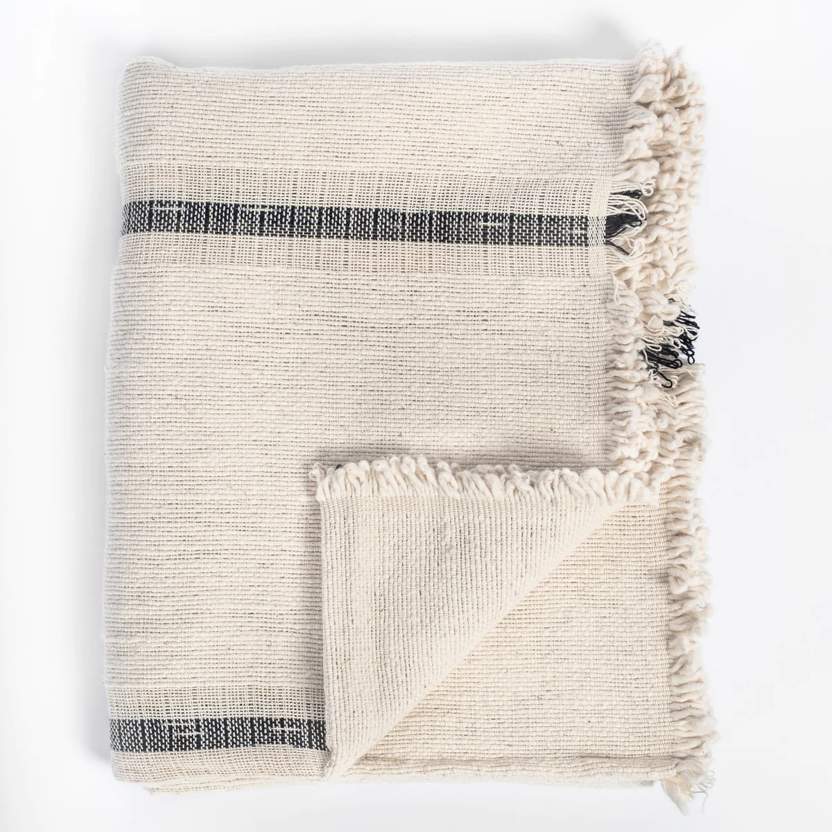 Rafael Throw Blanket, Cream | Tonic Living
