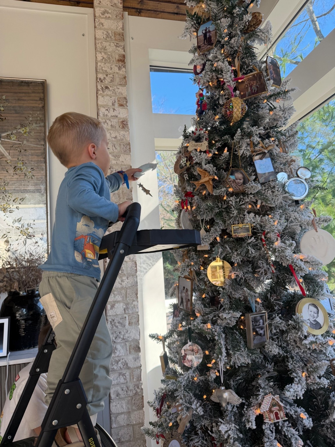 Our porch sentimental tree! The perfect size

#LTKHoliday #LTKHome