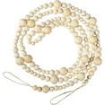 Naler Christmas Natural Wood Bead Garland,7.2 ft Prayer Beads for Boho Farmhouse Tree Party Decor | Walmart (US)