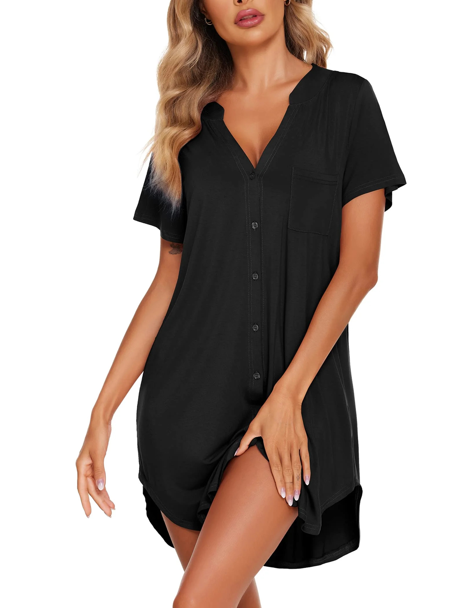 Avidlove Womens Nightgown Button Down Pajama Dress Sexy Ladies Sleepwear Maternity Night Shirts -... | Walmart (US)