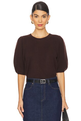 PAIGE Lucerne Top in Dark Brown from Revolve.com | Revolve Clothing (Global)