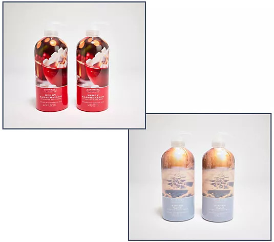 HomeWorx by Slatkin + Co. S/2 34oz Winter Body Wash - QVC.com | QVC