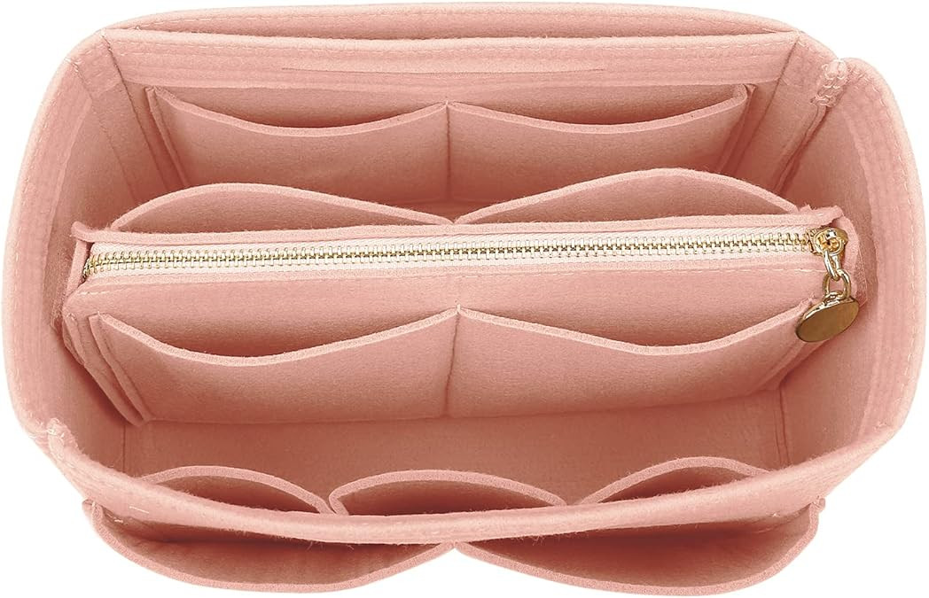 LEXSION Felt Purse Bag Organizer Insert with zipper Bag Tote Shaper Fit Speedy Neverful PM MM | Amazon (US)