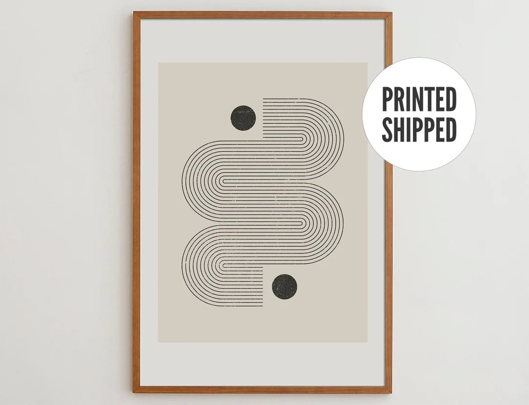 Boho wall art, Geometric art print, Line art poster, High quality print, Modern wall decor, Neutr... | Etsy (US)