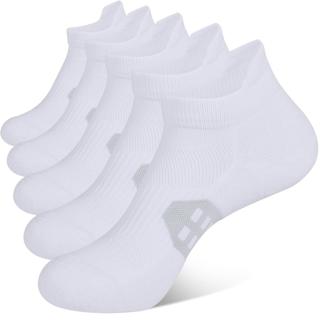 Ankle Compression Socks for Women Running Athletic Socks Low Cut with Arch Support 5 Pairs | Amazon (US)