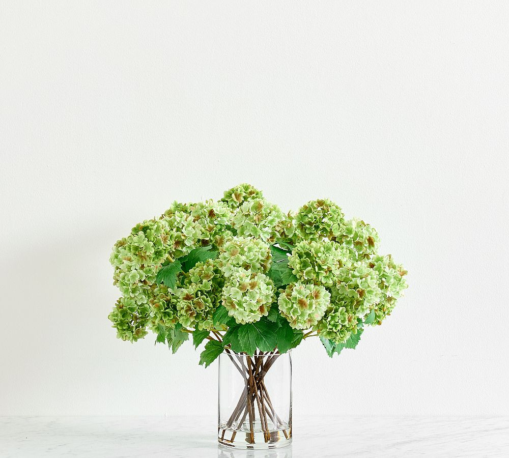 Faux Composed Green Snowball Arrangement | Pottery Barn (US)