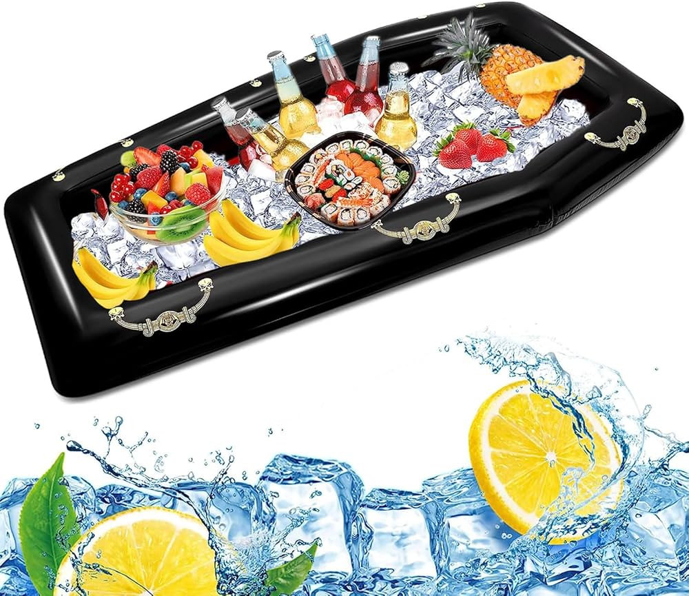 52Inch Inflatable Coffin Buffet Cooler Coffin Pool Float Beverage Coffin Drink Cooler Halloween S... | Amazon (US)