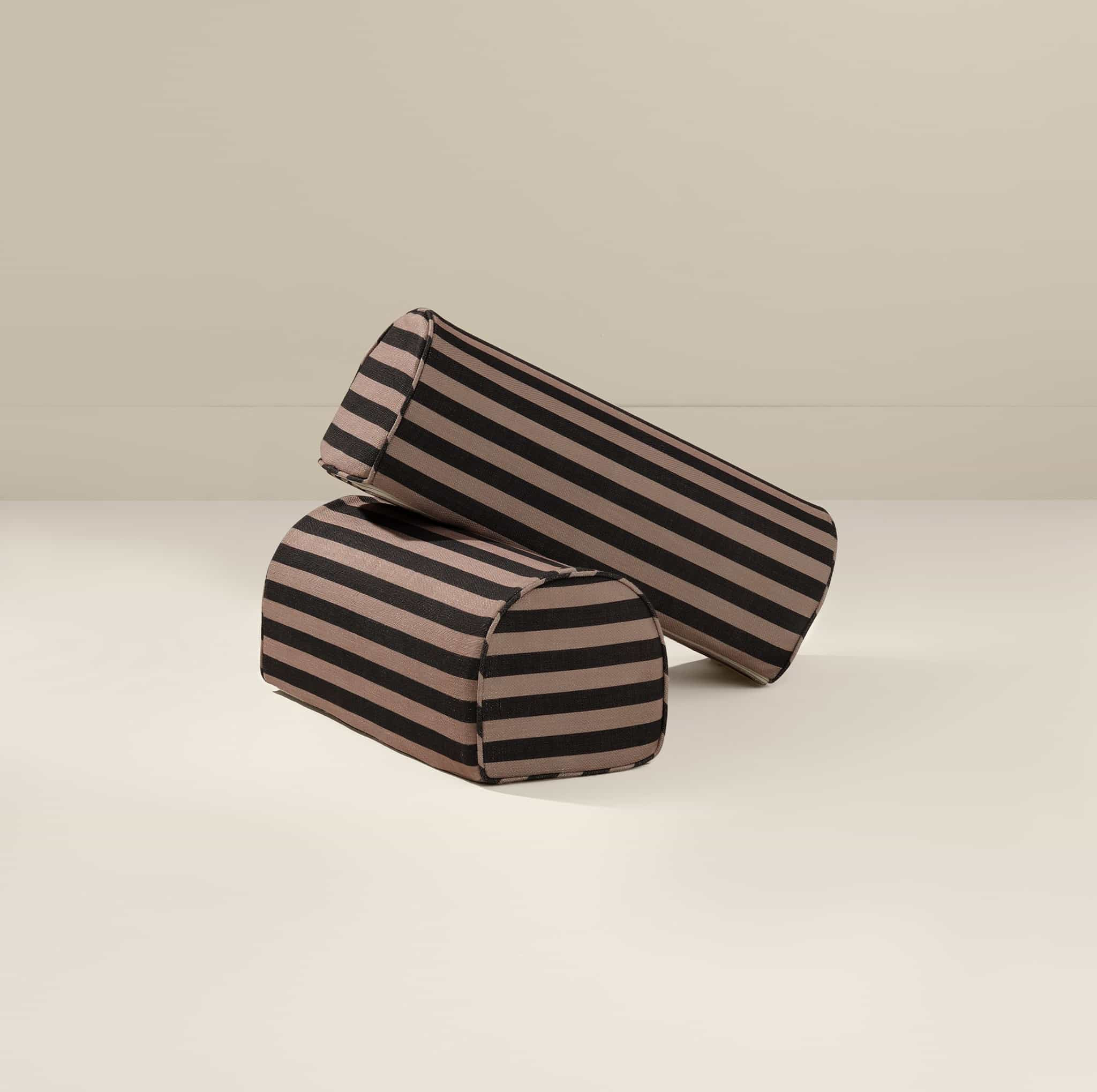 Green Striped Armrests (Set of 2) | Finley in Jade & Stone | House of Noa | House of Noa