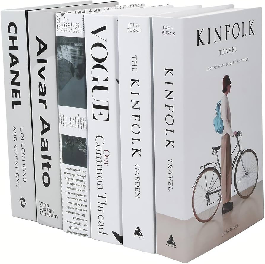 6 PCS Fashion Fake Books, Stacked Faux Books for Home Decor, Modern Decorative Book Set, Hardcove... | Amazon (UK)