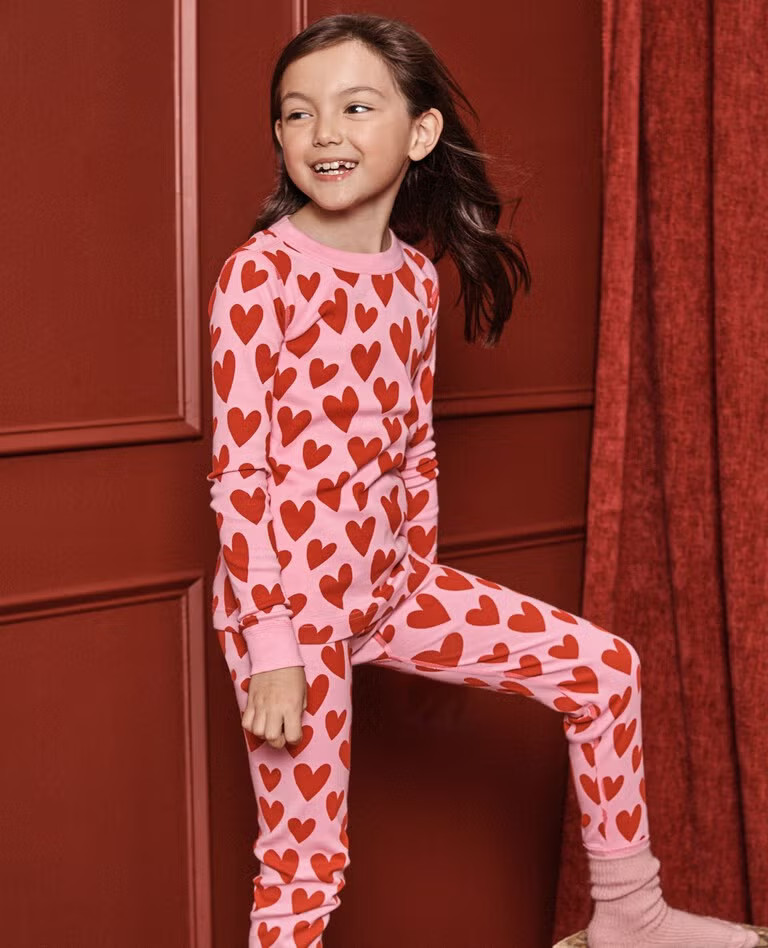 Kids Valentine's Long John Pajama Set | Hanna Andersson