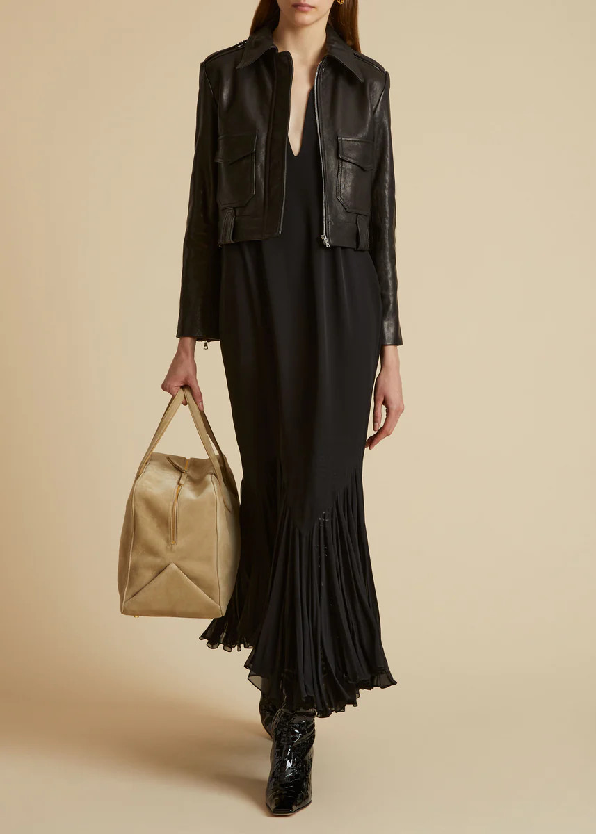 The Cordelia Jacket in Black Leather | Khaite