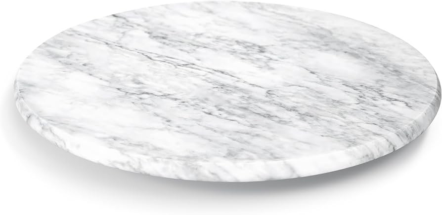 Marble Lazy Susan, 12" Lazy Susan Board with Silent Rotating, Natural Marble Cake Turntable for C... | Amazon (US)