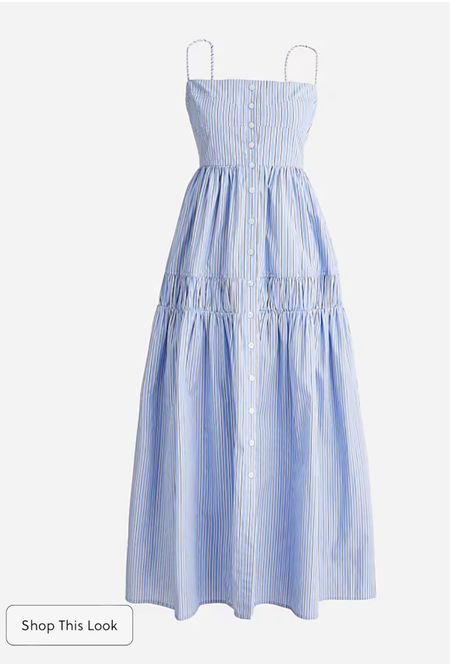 A-line midi dress in striped cotton poplin
Now $119.50, from $168.00 (29% Off)

#LTKSaleAlert