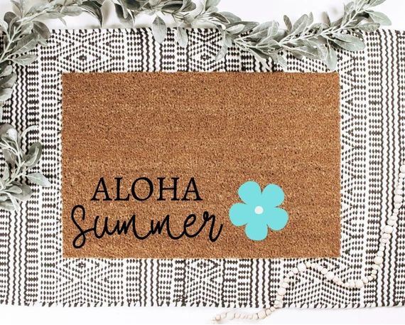 Aloha Summer Doormat  Cute Doormat  Summer Decor  Front | Etsy | Etsy (US)