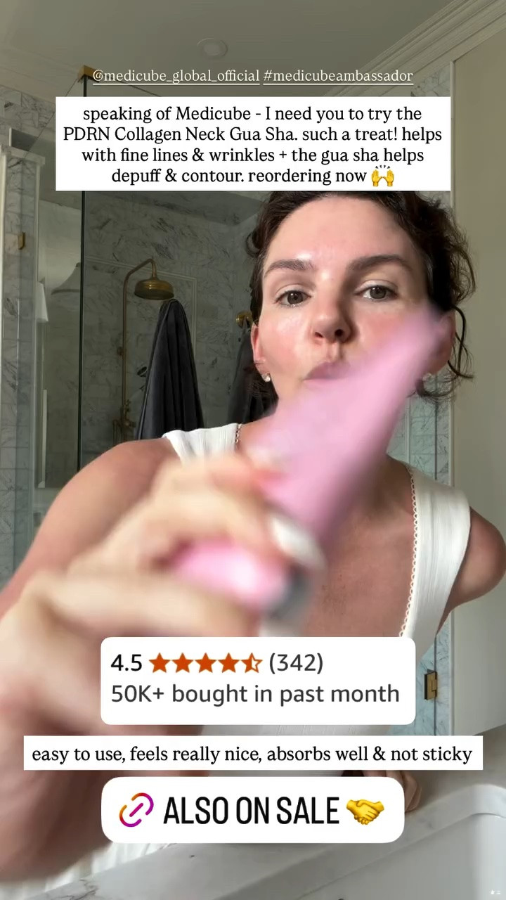 speaking of Medicube - I need you to try the PDRN Collagen Neck Gua Sha. such a treat! helps with fine lines & wrinkles + the gua sha helps depuff & contour. reordering now 🙌 easy to use, feels really nice, absorbs well & not sticky 🤝

#LTKBeauty #LTKmomlife #LTKselfcare