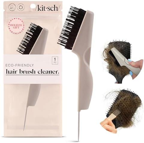 Kitsch Hair Brush Cleaner Tool | Double-Sided 2-in-1 Brush Cleaner for Hair Brushes & Combs | Eco... | Amazon (US)