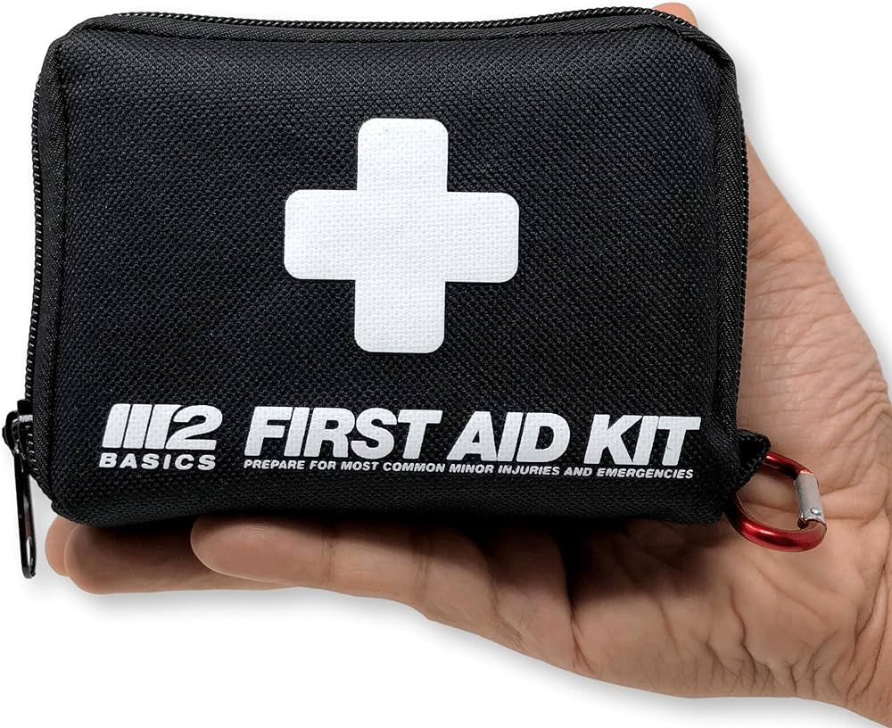 M2 BASICS Compact 150 Piece First Aid Kit w/Carabiner, Emergency Blanket | Medical Survival Bag |... | Amazon (US)