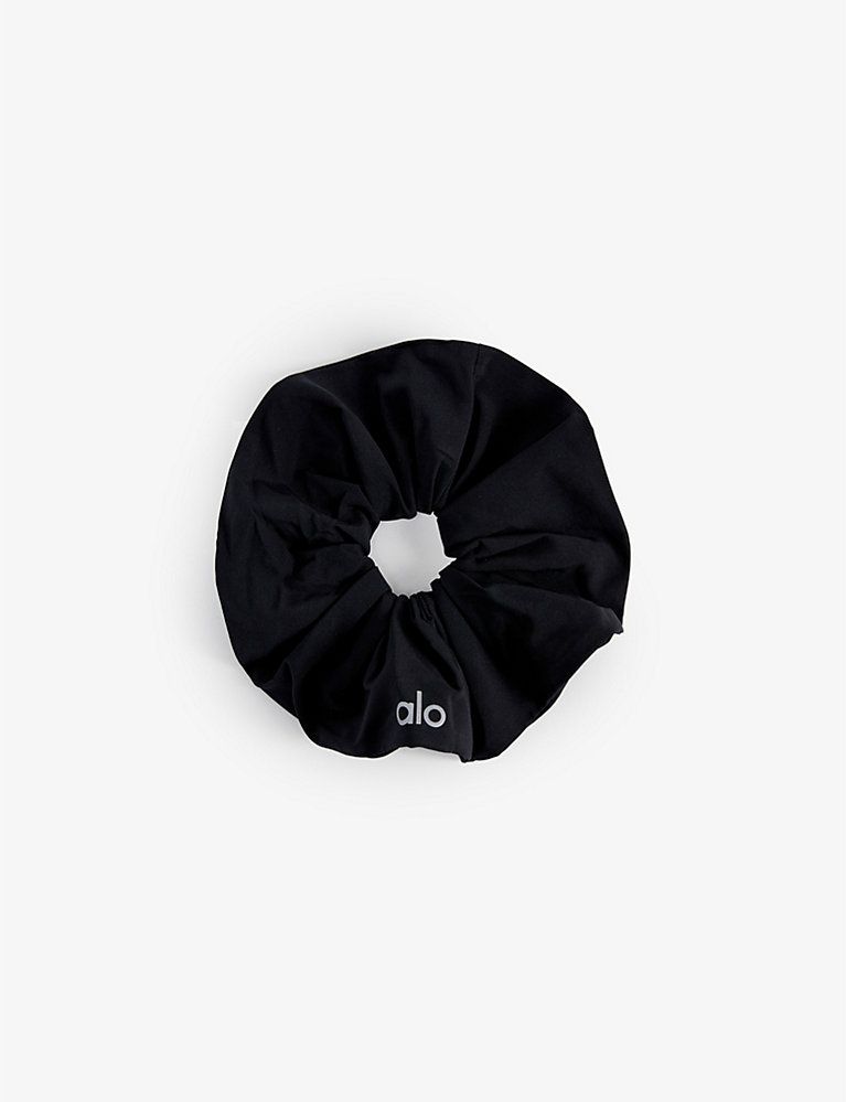 Logo-print stretch-woven scrunchie | Selfridges
