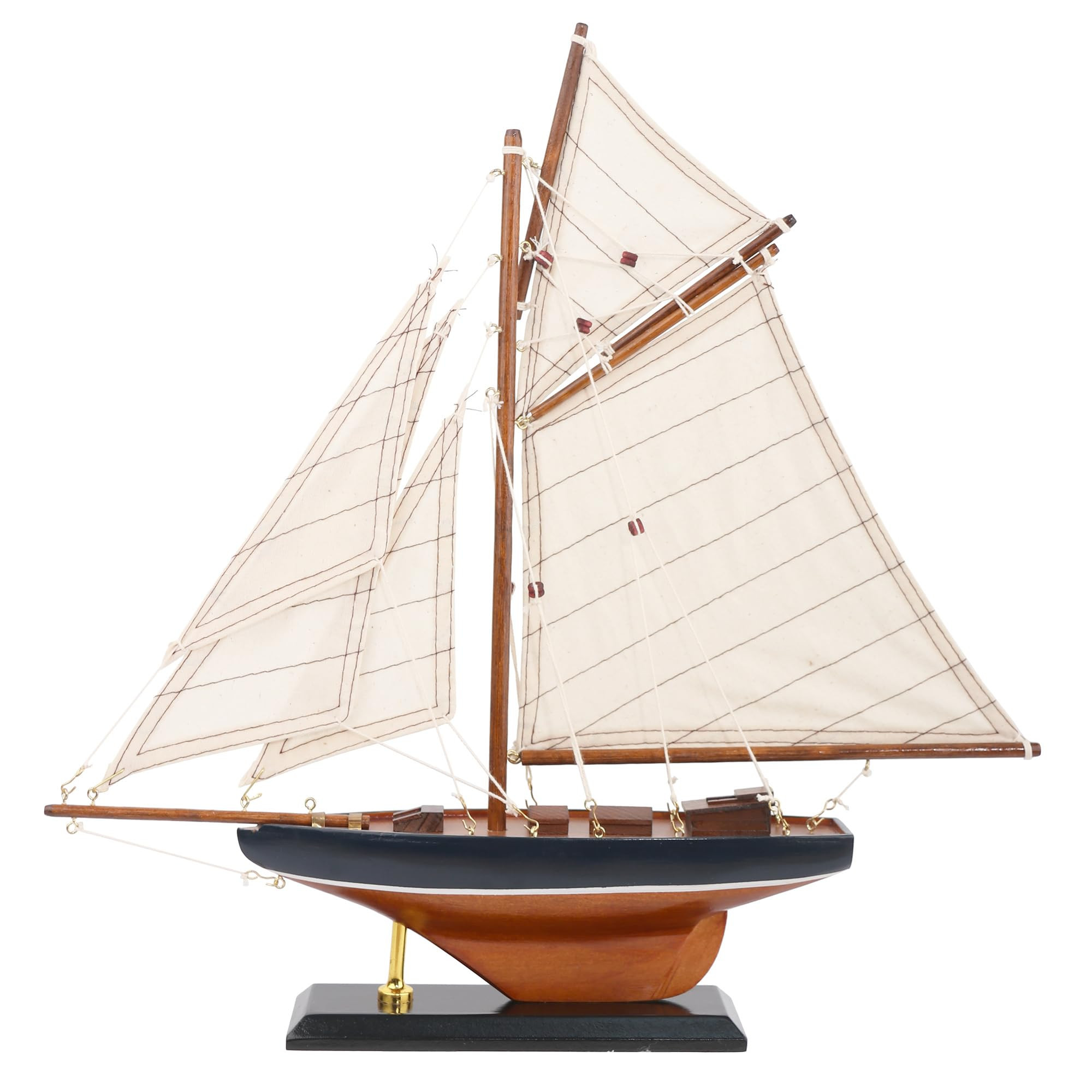 NAUTIMALL 15" Wooden Sailboat Decor Classic Columbia America's Cup Ship Model Nautical Yacht Deco... | Amazon (US)
