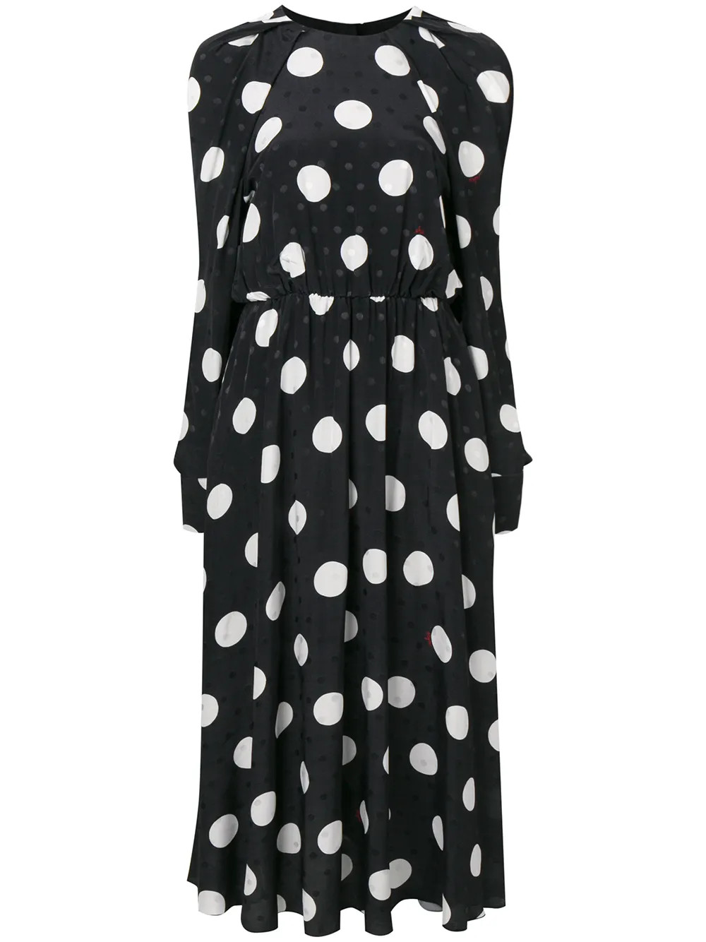 MSGM polka dot maxi dress - Black | FarFetch Global